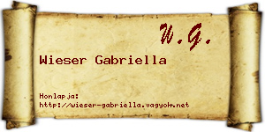 Wieser Gabriella névjegykártya
